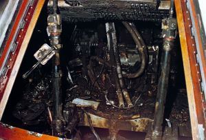 La capsule Apollo 1 après l’incendie
